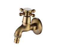 Outside Tap,Bibcock Output Outdoor Garden Faucet,Brass Kitchen tap Vintage Water Wall Mounted Single Cold Sink for Bathroom Washing Machine Mop Pool(10cm)