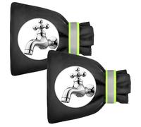 Outside Tap Covers 2Pcs, Shield Your Outdoor Tap from Freezing and Bursting with Our Durable Insulated Tap Cover Featuring a Reflective Strip, Waterproof Design, and Thickened Thermal Jacket