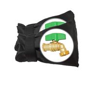 Outside Tap Covers for Winter, 2pcs Universal Outdoor Faucet Insulated Protector 14 x 20cm Thickened Garden Tap Jacket from Freezing Bursting (Black)
