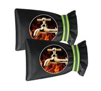 Outside Tap Covers for Winter - Large Outdoor Tap Cover Insulated Protector with Reflective Strip, Waterproof & Thickened Thermal Tap Jacket Protects Your Tap from Freezing Bursting (2pcs 25 * 18cm)
