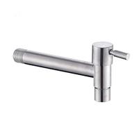 Outside Tap for The Garden,Faucet Long Wall-Mounted Stainless Steel Cold Water Mop Pool Taps Washing Machine Faucets