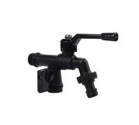 Outside Tap for The Garden,Outdoor Brass Water Faucet Anti-Freeze Bibcocks with Hose Connector Dual Outlet for Washing Machine(Dn15 with 1 Nipple)
