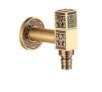Outside Tap for The Garden,Wall Mount Antique Dragon Carved Brass Retro Small Faucet Washing Machine Mop WC Taps(Dx001)