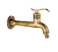 Outside Tap for The Garden,Wall Mount Antique Dragon Carved Brass Retro Small Faucet Washing Machine Mop WC Taps(Cx002)