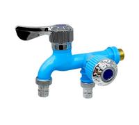 Outside Tap for The Garden,Wall Mounted Taps Faucets One-in-Two-Out Fast Bidet Double Water Outlet Bathroom Gadgets(Blue)
