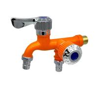 Outside Tap for The Garden,Wall Mounted Taps Faucets One-in-Two-Out Fast Bidet Double Water Outlet Bathroom Gadgets(Orange)