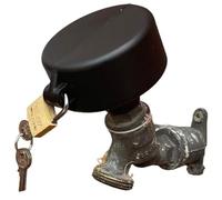 Outside Tap Lock with Padlock Included Prevents Unwanted Use and Water Theft - Secure Outdoor Garden Tap Cover Easy Fit Lock for Outside Taps (1 Pack)