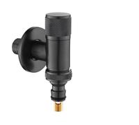 Outside Tap Wall Mounted Solid Brass Washing Machine Faucet Single Cold G1/2/G3/4 Mini Bibcock Outdoor Garden Mop Pool Tap(Black)