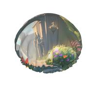 Outside the Castle Gate One Size Double-layer shower cap prevents hair from getting tangled during showering and skincare.
