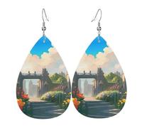 Outside the Castle Gate Patterned Drop Earrings - Lightweight Drop Earrings Perfect for Christmas or Valentine's Day Gifts