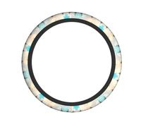 Outside The Castle Gate Print Car Steering Wheel Covers for Women, Universal 15 inch Car SUV, Anti-Slip Steering Wheel Protective Cover