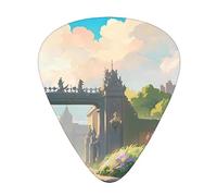 Outside the Castle Gate Print Guitar Picks 12 Pack - Thin Medium Heavy Plectrums for Acoustic Guitar Bass Electric Guitar