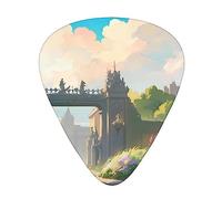Outside the castle gate the 12-piece guitar picks include three picks: thin, medium and heavy. suitable for electric, acoustic and bass guitars of all strengths