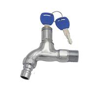 Outside Theft Tap with Lock Key Faucet Tap Stainless Lock Tap Protective Outdoors Garden Against Theft Lock Safe Lockable Protective Has 2 Keys Household Outdoor Saves Water Prevents Unauthorized