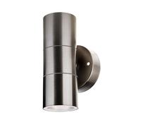 Outside Wall Lights 2 x GU10 Up and Down Lights for Garden, Porch, Front Door, Patio | Max 35Wx2 IP44 Water & Dust Protection Stainless Steel