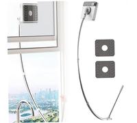 Outside Window Cleaner U-Shaped Telescopic Safe Double Sided Window Cleaner 2 in 1 Sponge Squeegee Equipment for High Floor Mirrors Doors Outside