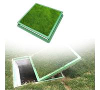 Outside Yard Sewage Tank Decorative Lid For Landscape Areas/Street Greening/Commercial Premises, Green Resin Planting Grass Pot, Square Manhole Lid(1 pc,L W 60cm x 60cm)