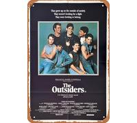 Outsiders, The 1983 Vintage Movie Poster Tin Sign,Retro of Classic Old Film Poster Metal Sign TV Bar Wall Club Restaurant Man Cave Wall Decoration 8x12 Inches Retro Plaques.