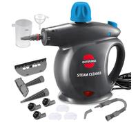 Outspurge - Handheld Steam Cleaner with 11 Attachments, Safety Lock, Steamer for Cleaning Floors, Upholstery, Grout, Windows, Sofa and Car, Gray