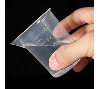 Outstanding® 10pcs 100ml Graduated Beaker Clear Plastic Measuring Cup for Baking Lab Kitchen Measure Tool