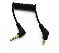 Outstanding® 3.5mm Right Angle Stereo Male to Male Coiled AUX Audio Cable