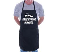 Outstanding In My Field Farmer BBQ Cooking Funny Novelty Apron Black