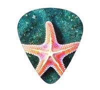 Outstanding Starfish shape guitar pick, full print on one side, ABS material, varied thickness for a varied musical experience, ideal for guitars and