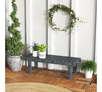 OUTSUNNY 1.1M Outdoor Garden Bench Patio Loveseat Fir Wood 2 Person in Grey Outsunny Grey