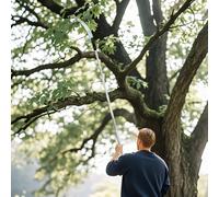 OUTSUNNY 1.8-2.9 m Telescopic Tree Pruner, Tree Lopper Long Reach in Silver Outsunny Silver