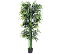 Outsunny 1.8 m Artificial Bamboo Plant with Pot - Green/Black | TJ Hughes Black