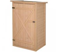 Outsunny 1.8 x 2.4ft Small Fir Wood Garden Storage Shed with Shelves | TJ Hughes