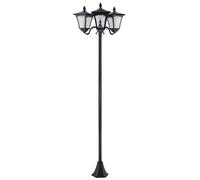 Outsunny 1.8m Garden Solar Post Lights 3 Way Head Outdoor Lamp IP44, Black