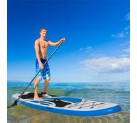Outsunny 10.6' x 32" x 6" Inflatable Stand Up Paddle Board, Non-Slip & Ultra-Light Deck with ISUP Accessories, Adj Paddle, Pump, Backpack Bag, and Three Bottom Fins, for Youth Adults Beginner