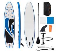 Inflatable Paddle Board Stand Up Surfing 10ft Adjustable Paddle Non-Slip Blue