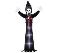 Outsunny 10 FT Grim Reaper Halloween Inflatable with 5 Built-in LED Lights, Blow Up Outdoor Halloween Decoration for Indoor, Outdoor Party
