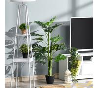 Outsunny 100Cm/3.3Ft Artificial Monstera Tree Fake Plant In Pot Indoor