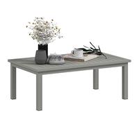 Outsunny 100cm x 60cm Aluminium Outdoor Coffee Table - Grey