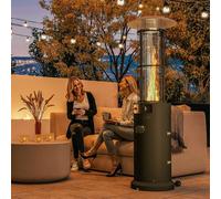 OUTSUNNY 11 KW Patio Heater, Propane Heater with Tip-Over Switch, Black Outsunny Black