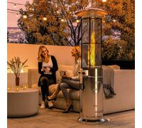 OUTSUNNY 11 KW Patio Heater, Propane Heater with Tip-Over Switch, Silver Outsunny Silver
