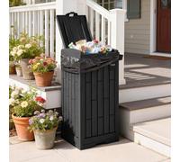 Outsunny Black Outdoor Bin with Dual Lid 110L - Wilko