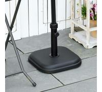 Outsunny 11kg Square Concrete Parasol Base, Black