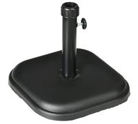 Outsunny 11kg Square Concrete Parasol Base, Black