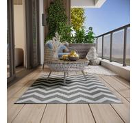 Outsunny 121x182 cm Outdoor Rug, Reversible Camping Mat, Light Grey & White