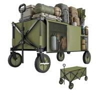 Outsunny 125L Festival Trolley on Wheels, Portable Wagon Cart, Green