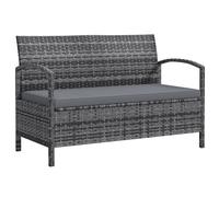 Outsunny 125L Storage Garden Bench, with Cushion - Grey