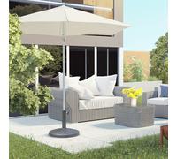 Outsunny 12kg Garden Parasol Base, Round Resin Sun Umbrella Base, Outdoor Umbrella Stand for 38mm or 48mm Outdoor Umbrella Poles, Bronze Tone - Bronze Tone - Resin - 44 x 44 x 34cm