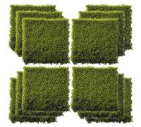 OUTSUNNY 12PCS 50cm x 50cm Milan Grass Artificial Boxwood Wall Panel Privacy Fence Screen in Green | Size: 50 cm x 50 cm Outsunny Green 50 cm x 50 cm
