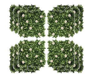 Outsunny 12Pcs 50Cmx50Cm Artificial Boxwood Wall Panel Rhododendron Privacy Fence Screen In Green Green