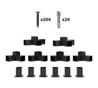 Outsunny 12PCS Pergola Kit, Pergola Brackets with 3-Way & 4-Way Corner Brackets for 9.6 x 9.6 cm (Actual 9.2 x 9.2 cm) Lumber