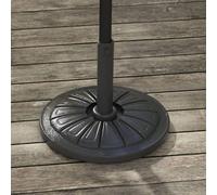 OUTSUNNY 13 kg Patio Umbrella Base Stand, Concrete Umbrella Holder, Black Outsunny Black